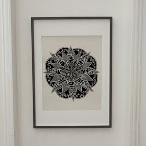 Zentangle art mandala original drawing